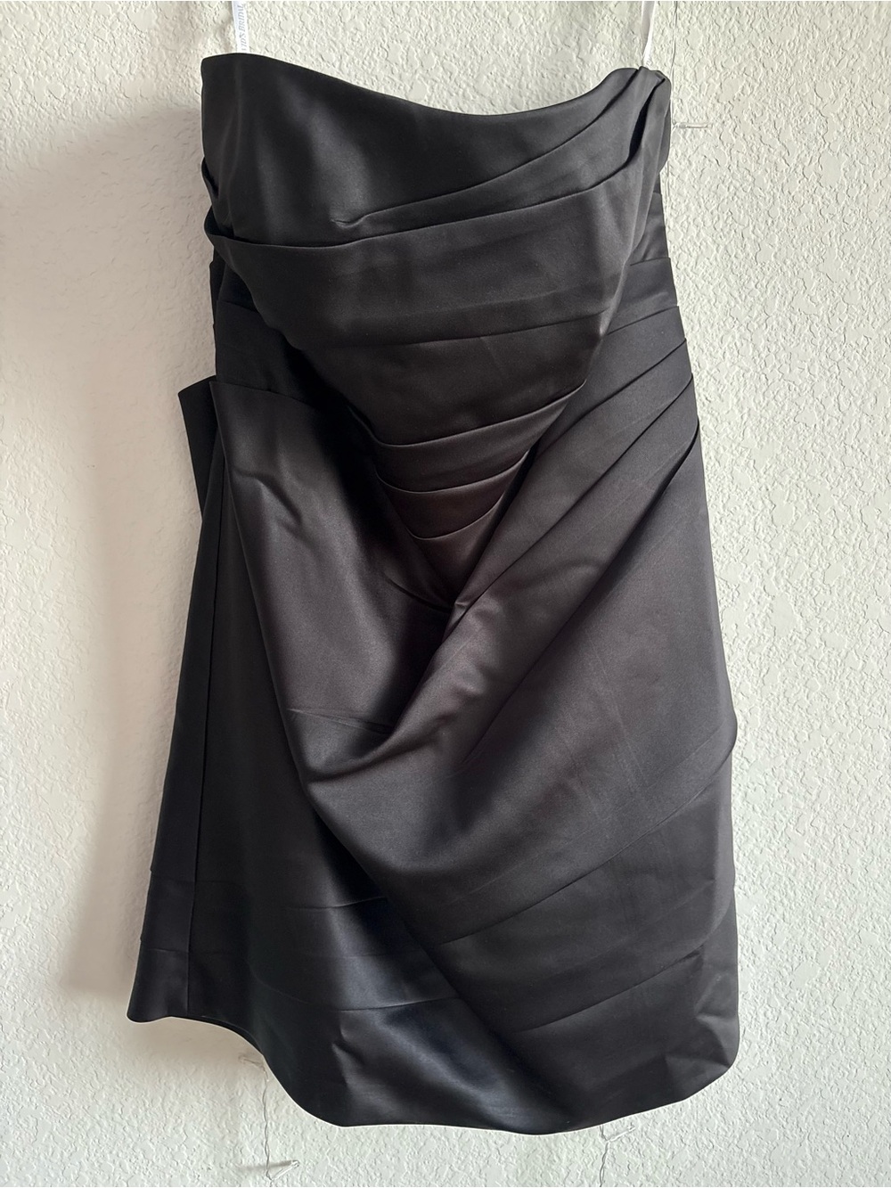 David’s Bridal Strapless Satin Bridesmaid Dress